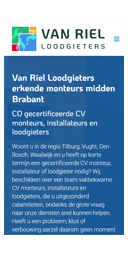 Website voor Van Riel Loodgieters