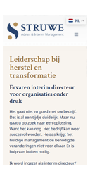 Website voor Struwe Advies & Interim Management