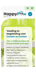 Website voor Happy Paw Meals