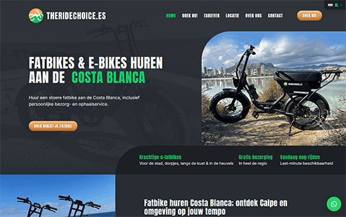 Website voor The Ride Choice
